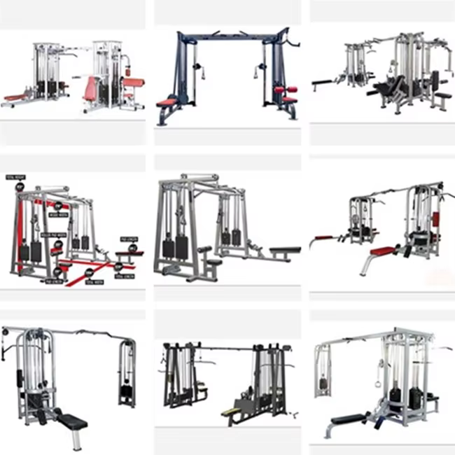 High-End Customized Design Multi 8 Station Jungle Gym Chest Press Machine Leg Exercise Multi 8 Station Multi Gym Equipment — image 4