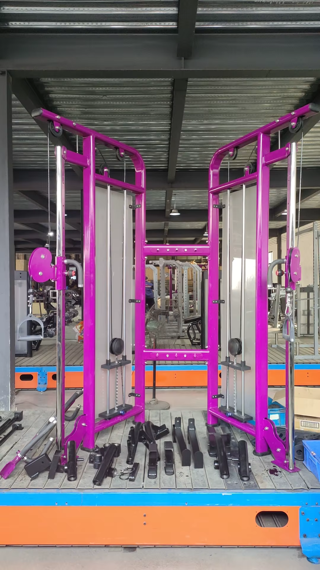 Small Functional Trainer Gym Fitness Equipment Smith Machine for Bodybuilding Exercise and Leg Training — image 5
