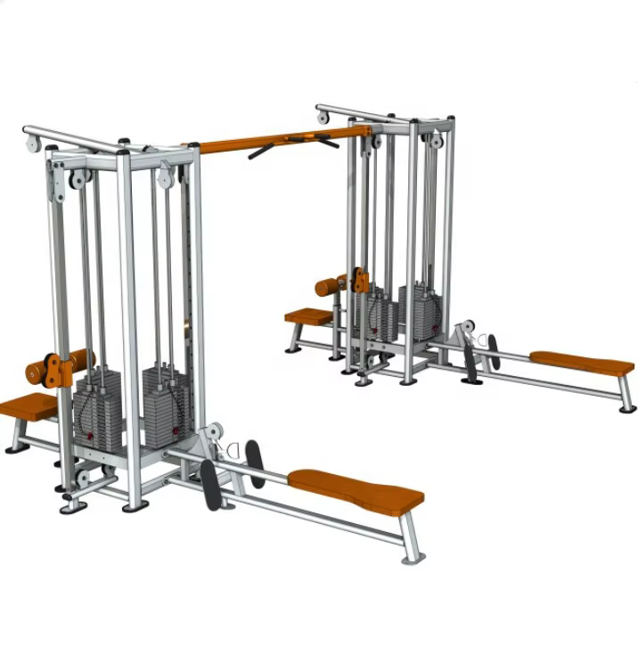 China Supplier Fitness 8 Station Multi Gym Equipment Cable Jungle and Crossover Strength Machine With Lowest Price — image 2