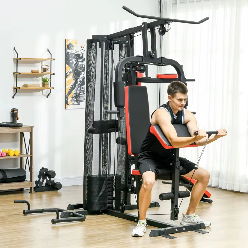 XinruiFitness Home Strength Workout Trainer Commercial Gym Fitness Equipment Iron Multi-Function Chest Station — image 2