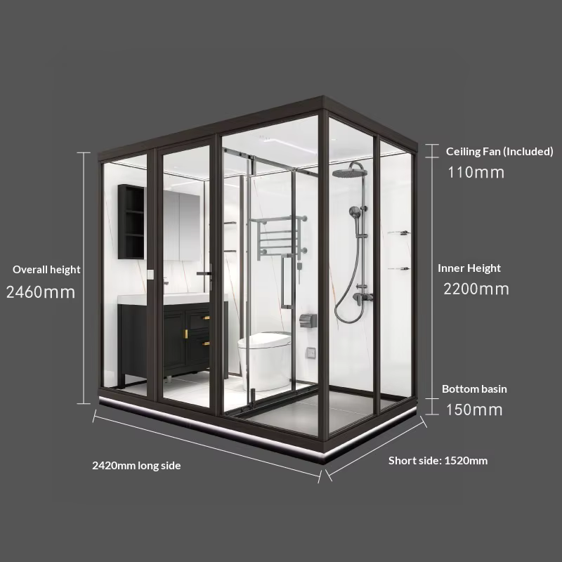 YITE Dry and Wet Separation Integral Toilet Integrated Bathroom Light Luxury Design Hotel Homestay Hospital Wing School — image 4