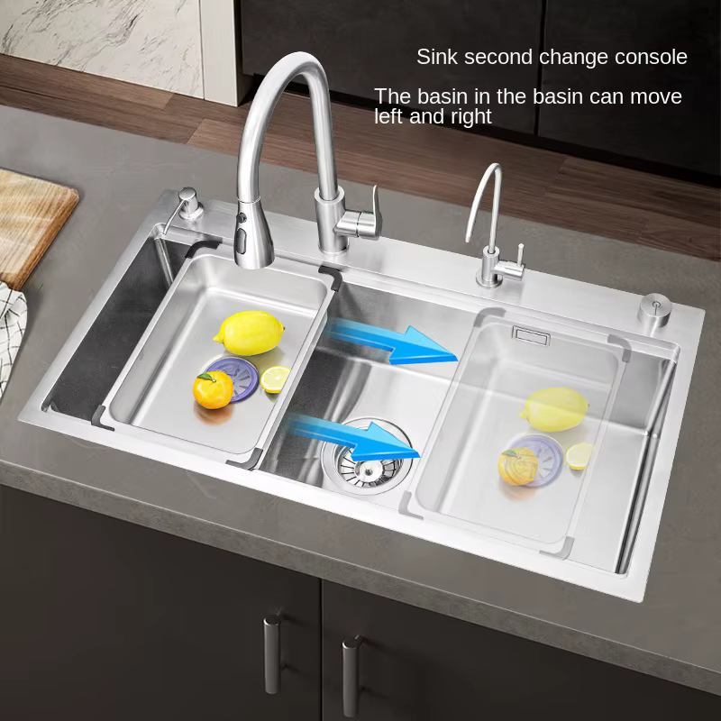 YITE Dishwasher Change Kitchen Sink 90X50 Large Single Rectangular Bowl Food Grade 4.0mm Thickness Modern Simple Design Sus304 — image 4