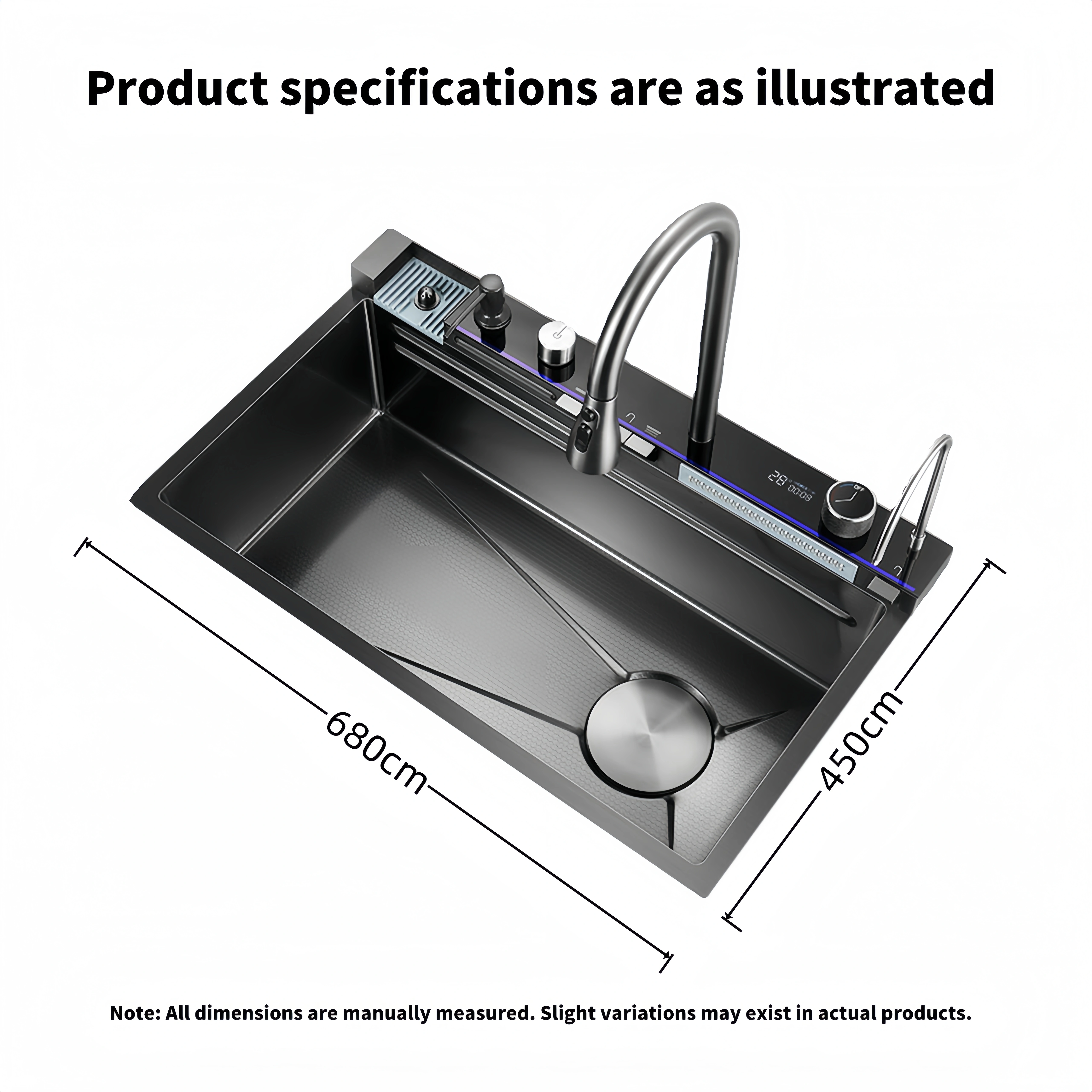 YITE Handcrafted Anti-Fade Nano Black Single Basin Undermount Sink 304 Stainless Steel Professional Grade Kitchen Sinks — image 2