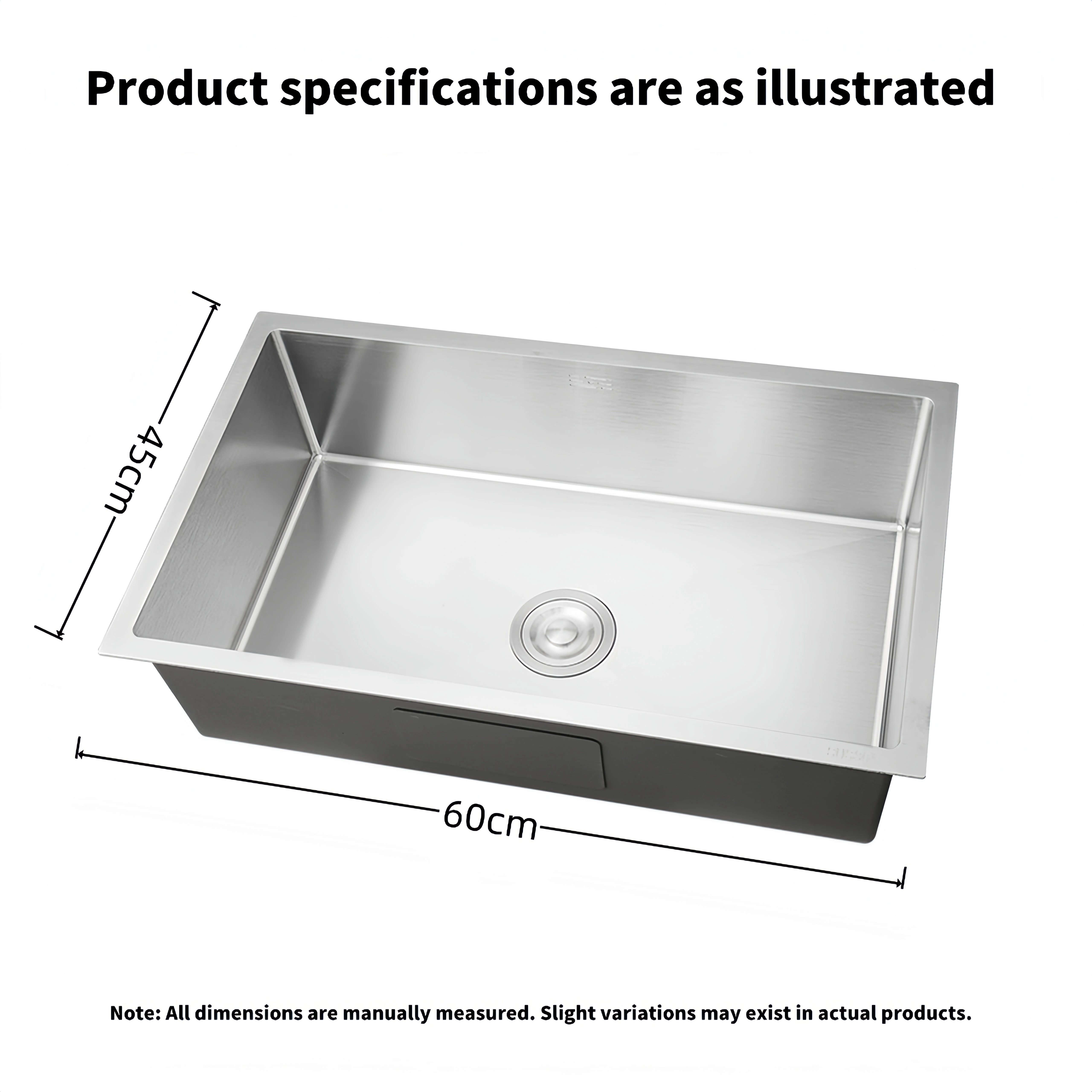 YITE Heavy Gauge Commercial Dishwashing Sink Economical Value Anti Rust 304 Stainless Steel Single Basin Kitchen Sinks — image 2
