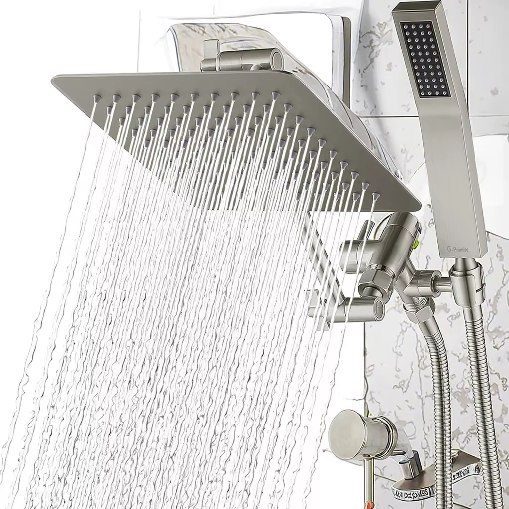 YITE for Explosions 3 Function Thermostatic Faucets Hand Shower Nozzle Single Brushed Stainless Steel Ceramic Modern Black — image 4