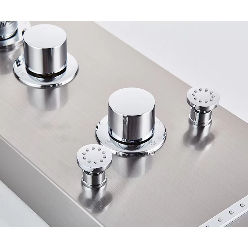 OEM Single-Handle Rainfall Spa Shower Curtain Set Waterfall Faucet Polished Chrome Ceramic Valve Core Soft Spray for Hotels — image 3