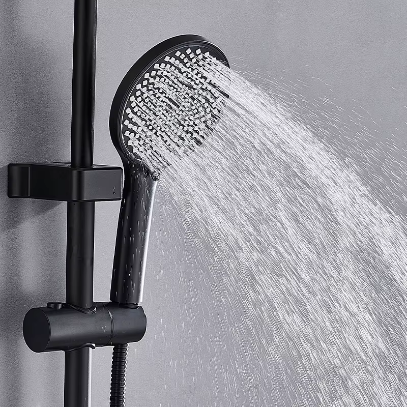 OEM Full Body Shower Set Single Handle Brass Faucet Rain System Mixer Hot Cold Water Valve Chrome Finish Soft Spray for Hotels — image 3