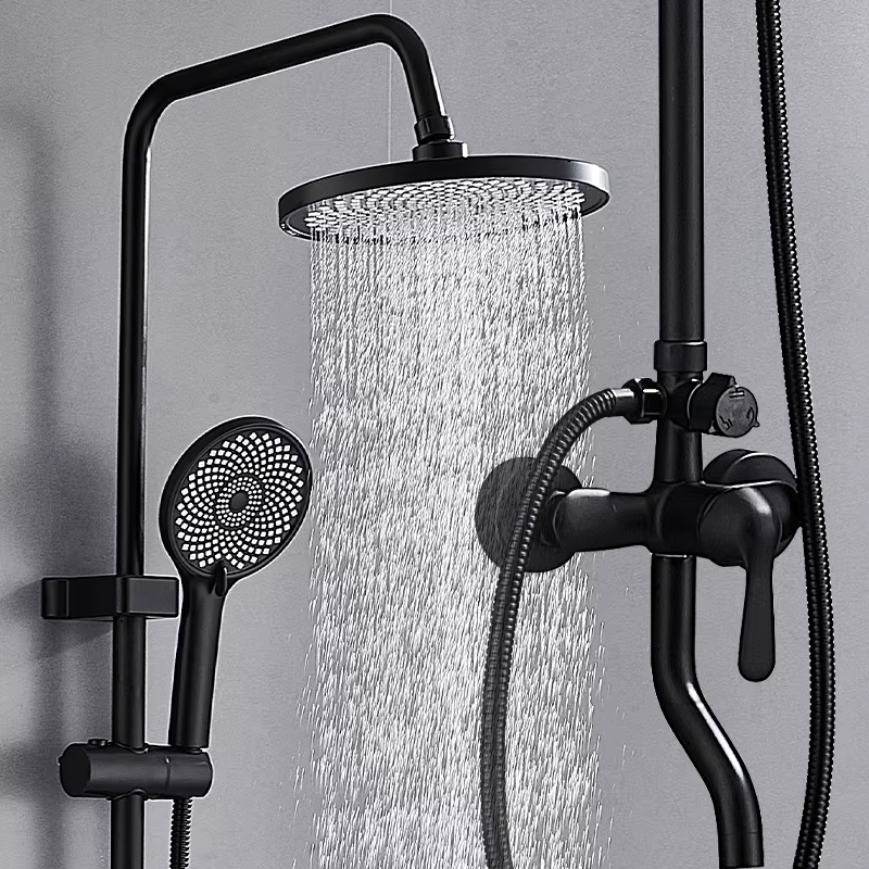 OEM Full Body Shower Set Single Handle Brass Faucet Rain System Mixer Hot Cold Water Valve Chrome Finish Soft Spray for Hotels — image 4