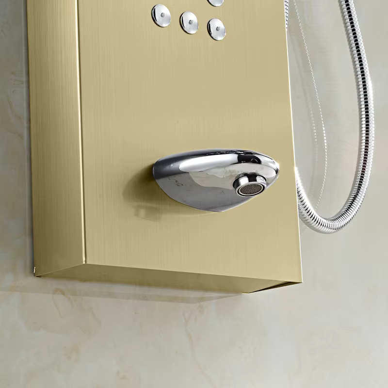 OEM Free Standing Bathtub Bath Tap Shower Panel Set Polished Concealed Mixer System Faucet Chrome Single Handle Soft for Hotels — image 2