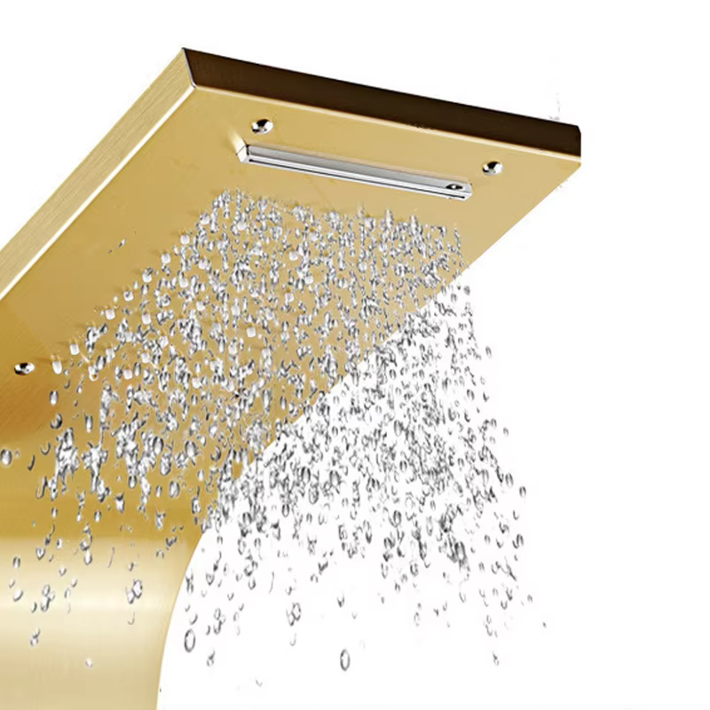 OEM Free Standing Bathtub Bath Tap Shower Panel Set Polished Concealed Mixer System Faucet Chrome Single Handle Soft for Hotels — image 4