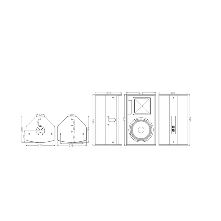 DEKEN FLEX T12 Professional Audio Sound Equipment Portable 12 Inch 2 -way 500W Passive Pro Loudspeaker for Background Music — image 2