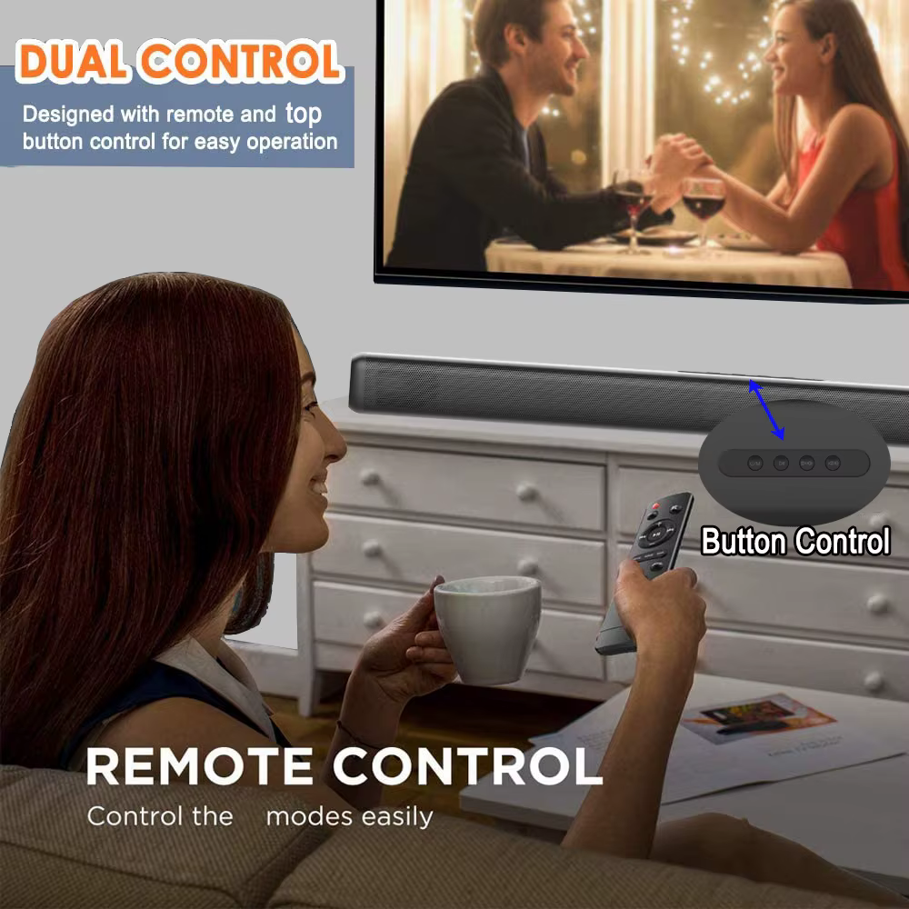 For Bluetooth Remote Control Home Theater System 1-in-2 Surround Sound TV OPT/AUX Input Subwoofer Soundbar for TV & Soundbars — image 3