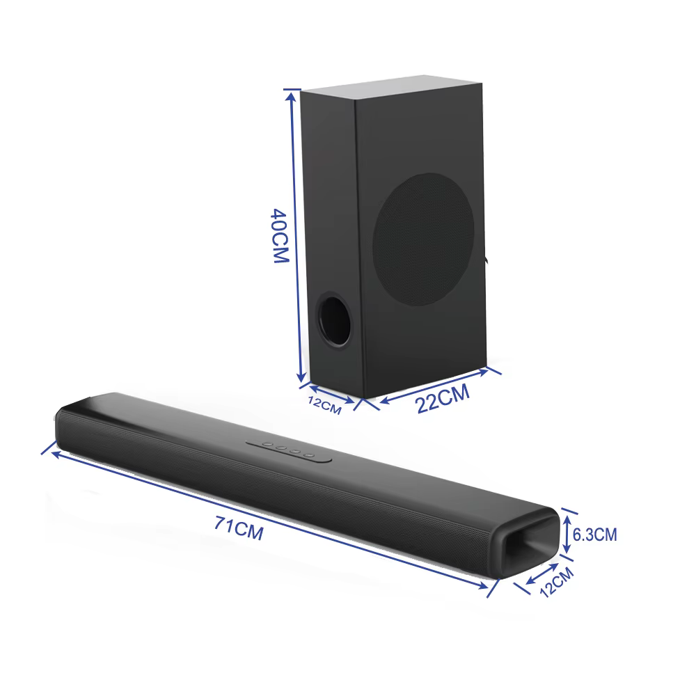 For Bluetooth Home Theatre System with Subwoofer and 3D Surround Sound for TV and Computer Audio Music & Remote Control Function — image 4