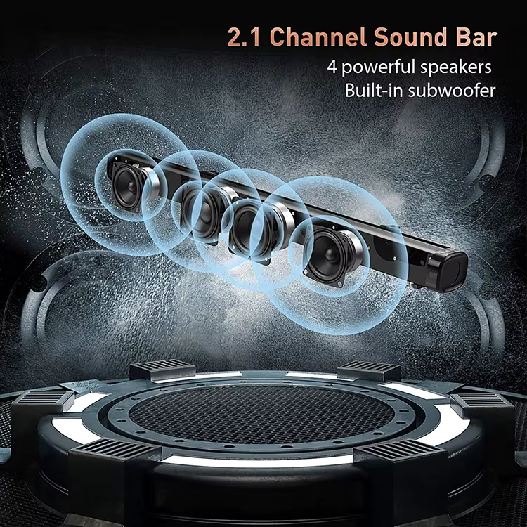 OEM ODM 2.1CH Smart Music System TV Sound Bar Wireless for Bluetooth Home Theater System with Subwoofer & Sound Bar — image 5