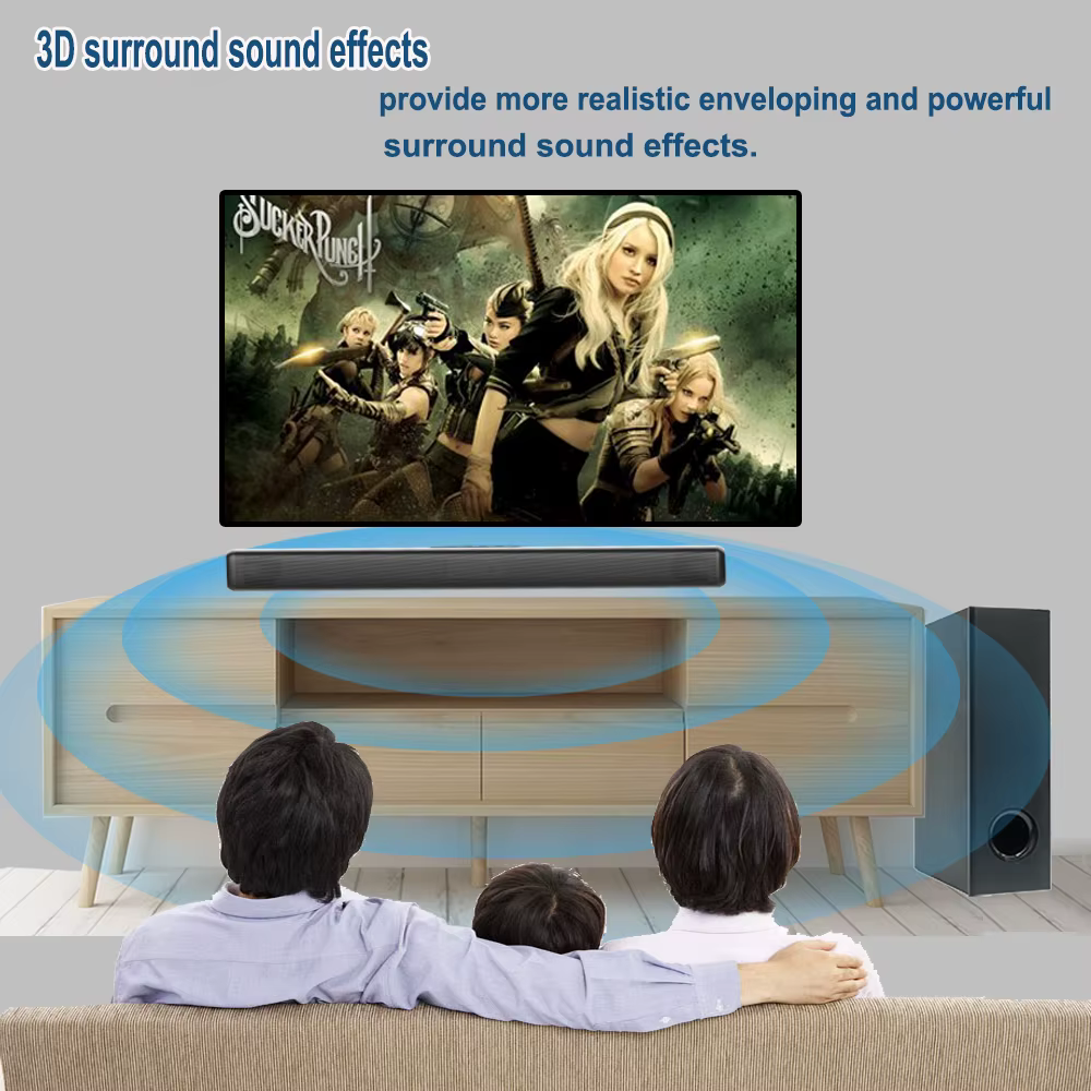 High Power 2.1-channel TV Speaker with Subwoofer Bluetooth Speaker for Home Theater System TV Projector PC Games Sound bar — image 5
