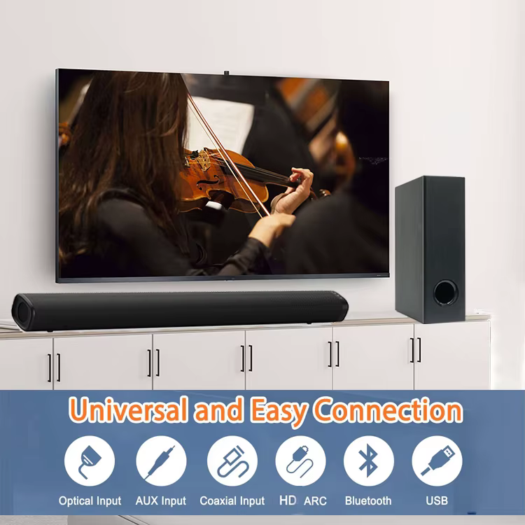 Super Bass 2.1 Channel Home Wireless Soundbar with Subwoofer Popular Home Theater System — image 2