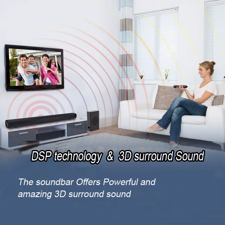 Super Bass 2.1 Channel Home Wireless Soundbar with Subwoofer Popular Home Theater System — image 3
