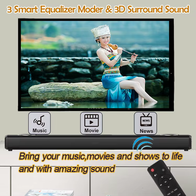 2.1 Channel Soundbar Bluetooth Speaker Built in Subwoofer Home Theater System Barra De Som Sound Bar — image 2