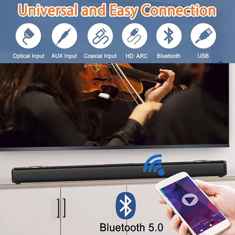 2.1 Channel Soundbar Bluetooth Speaker Built in Subwoofer Home Theater System Barra De Som Sound Bar — image 4