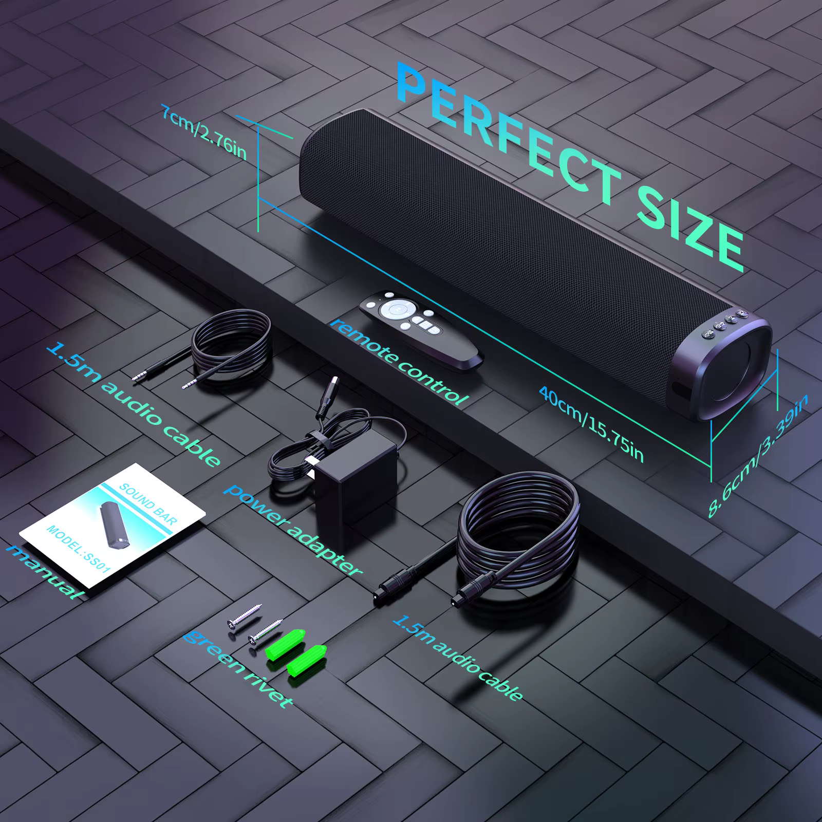 Soundbar with Subwoofer Wireless Hot Selling 60W Bluetooth Sound bar Speaker for Home Theatre System Soundbar — image 5
