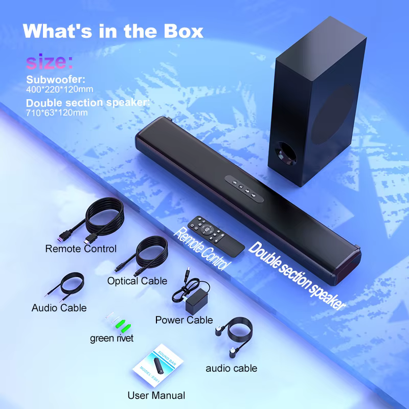 Sound bar Stereo System for Home Car Audio Subwoofer Live Streaming Equipment  Family Professional Sound System — image 2