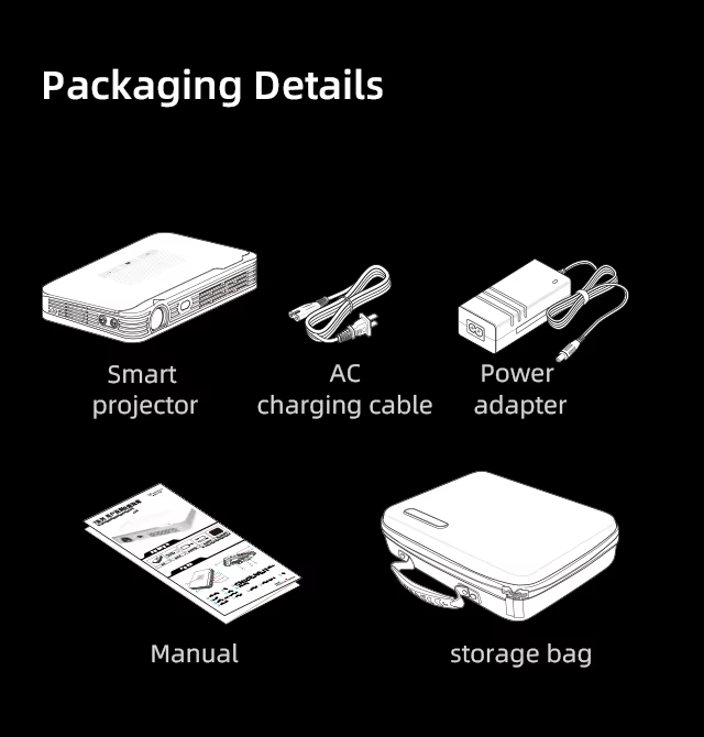New Upgrade 5000 Lumens 4K Projector Android WiFi Bluetooth Home Cinema Office Education Multipurpose Auto Focus Battery — image 4