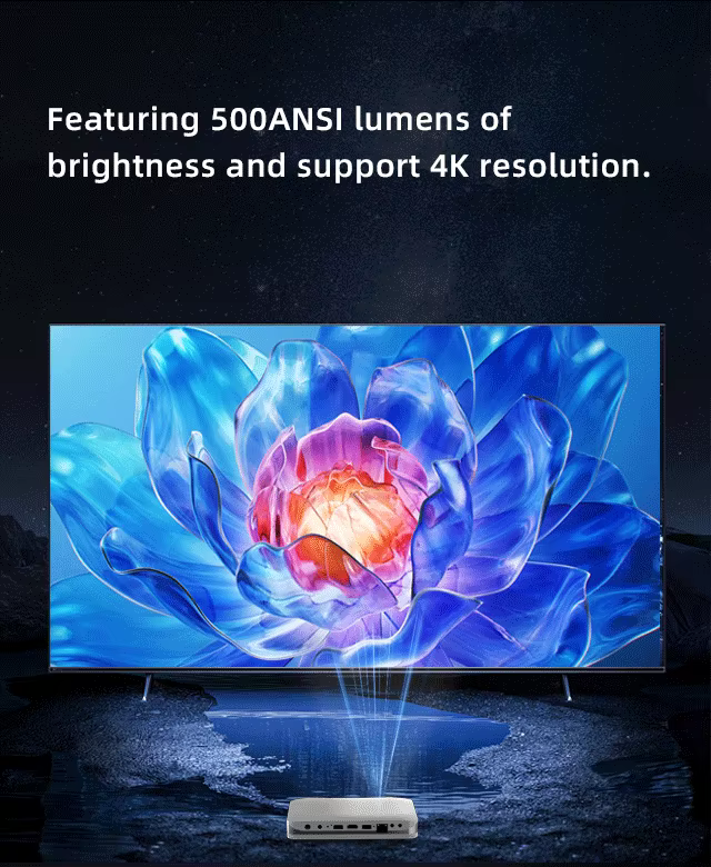 Hot Selling WOWOTO T9S Mini Projector 5000 Lumens 1080P 4K Support Portable LED DMD Lens Android 9 Built-in Battery 16GB Storage — image 5
