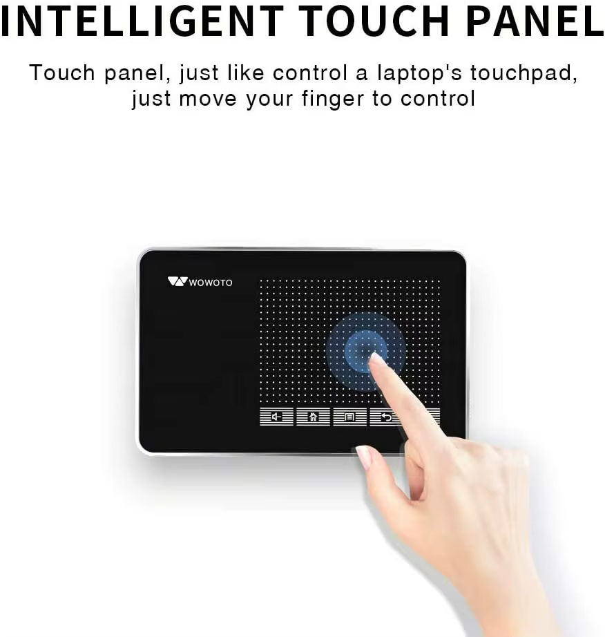 WOWOTO Mini Portable Android Home Theater Projector 4K HD Mobile Projector High Lumens Wireless Smart DLP Proyector Manual Lens — image 2