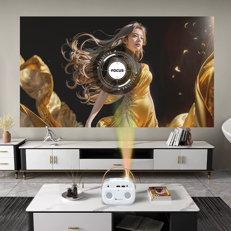WOWOTO M8 Mini Video Projector 1080P Portable LED LCD with Built-in Battery for Bluetooth & 2.4G WiFi 2G RAM LED Light Source — image 3