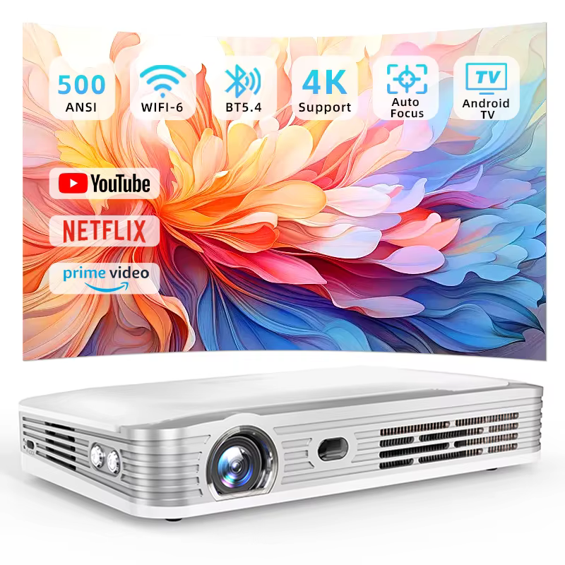 WOWOTO T10 2025 New Upgraded 5000Lumens Mini Portable Projector for Outdoor Rechargeable 32G Adjustable Stand Android 9.0 OS — image 2