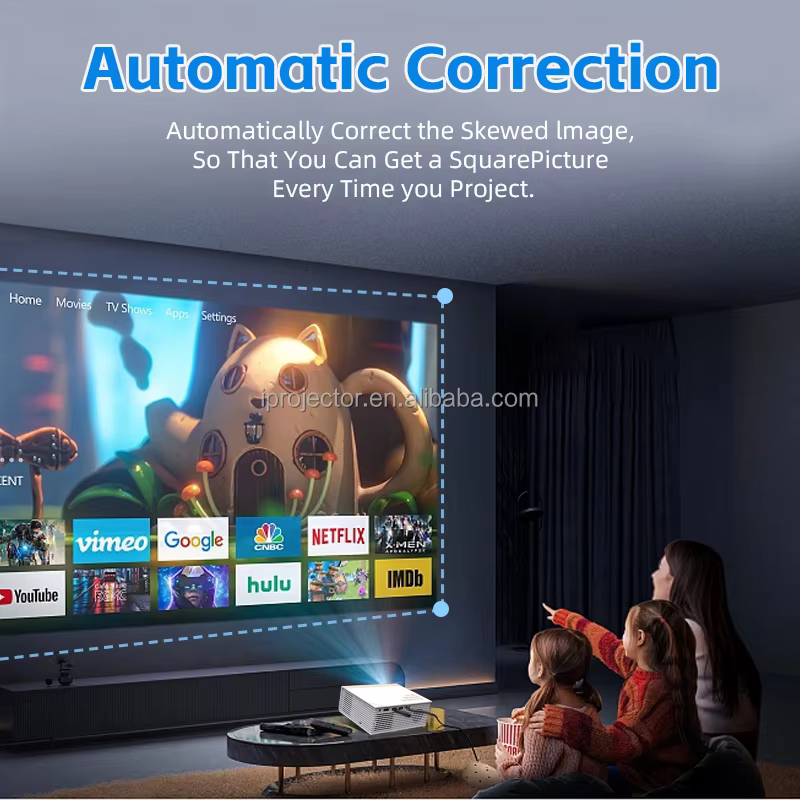 Portable High-Definition Mini Projector 5GHz WiFi 1500 Lumens Android OS HIFI Stereo 4K 720P Home Theater — image 5