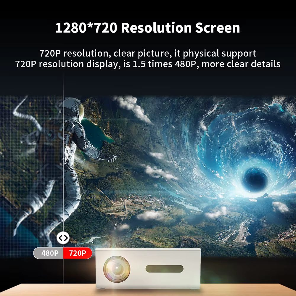 Home Theater LCD Small Projector Support 1080p Video Beam Projector Portable Home Movie Smart Mini Projector — image 4