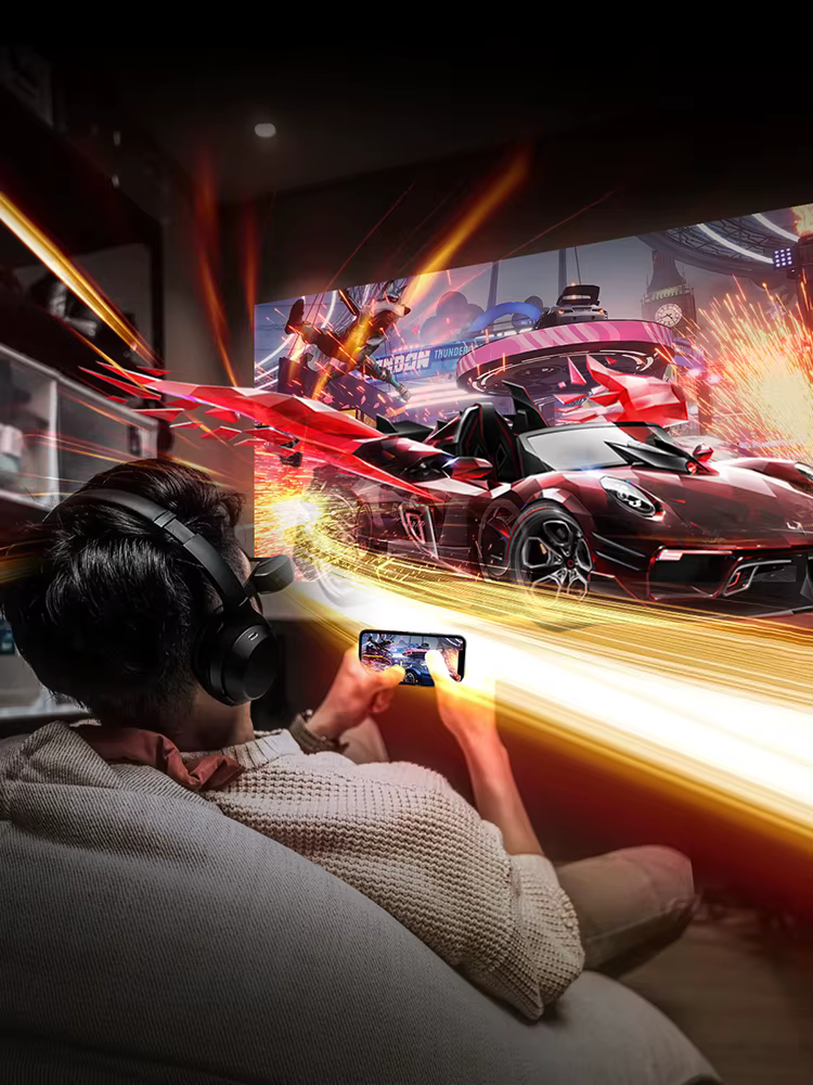 Portable HD Wireless Projector:  with Android 9  Conference Mode. Perfect for Home Theaters and Educational Settings. — image 4