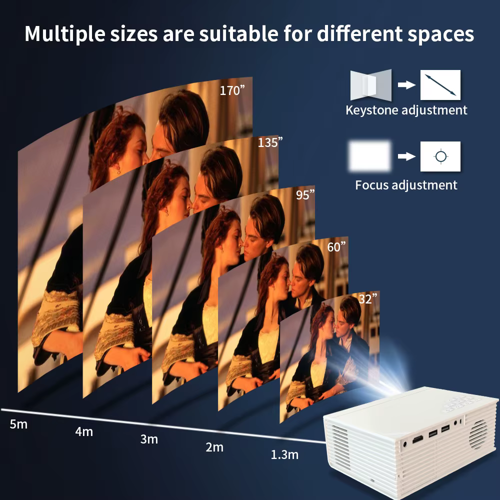 Mini Projector for Phone Smart Home Theater Android 9.0 OS WIFI BT Full HD 1080P LED Projector Mobile — image 5