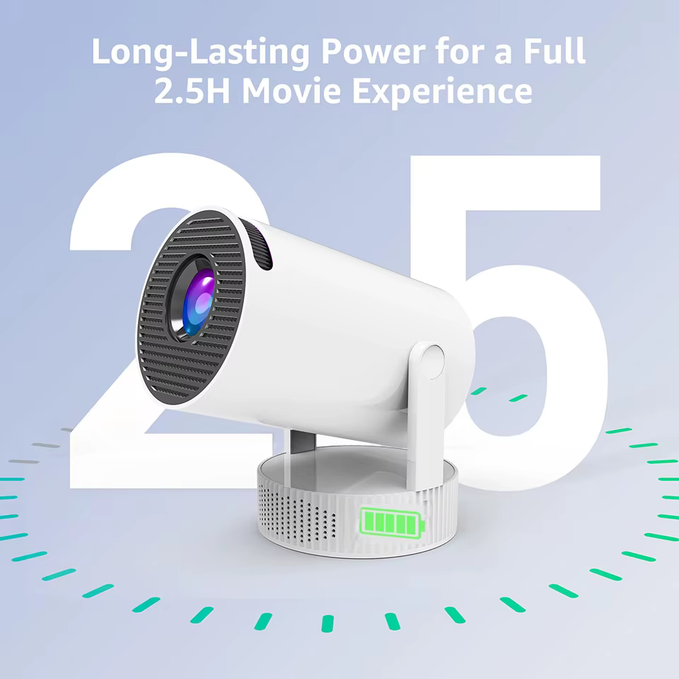 Rechargeable HY300 Pro+ Mini Projector with Battery Powered Android 11 4k Video LED Projector Smart Portable Outdoor Projector — image 4