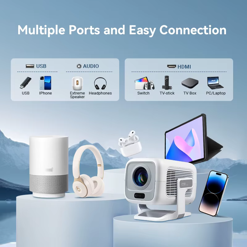Tripsky Smart Android 13 Mini LED Projector Official Netflix 4K Video 1080P Proyector Wireless Wifi Home Portable Projector — image 4