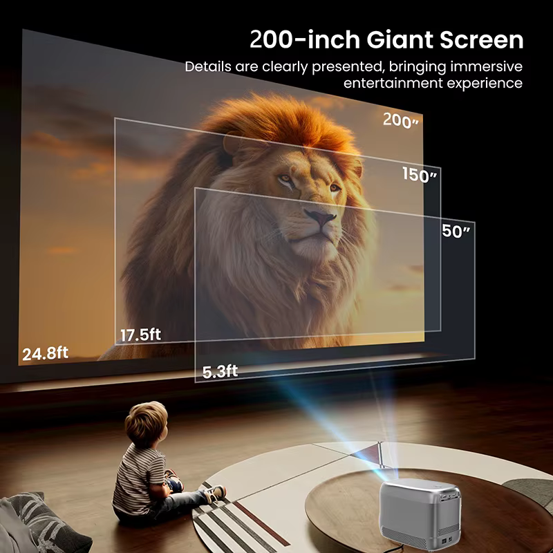 Portable Rechargeable HD Projector with 3H Battery for Outdoor Movie Home Theater Wireless Rechargeable Mini Projector — image 6