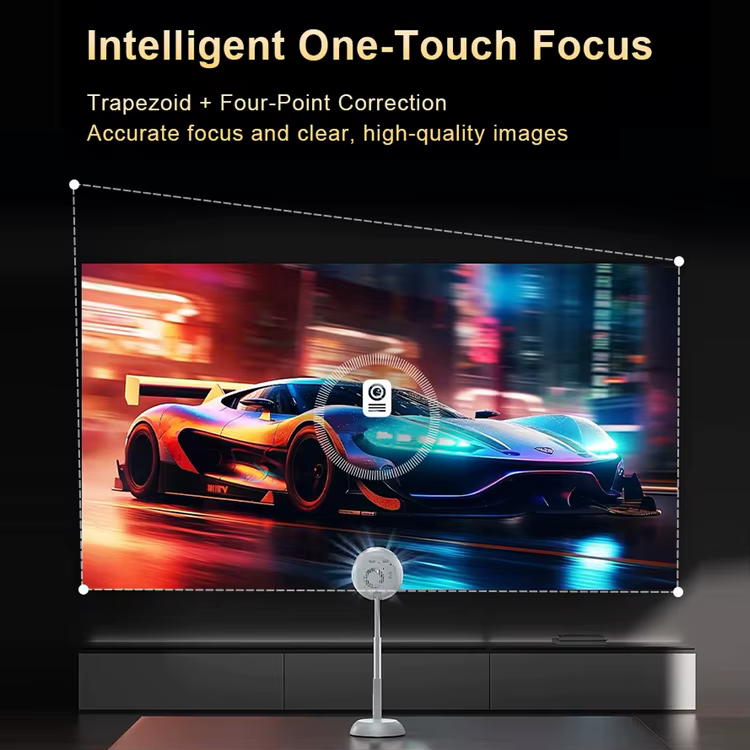 Wholesalers Ts-6 240ansi Vertical Screen Projector Android Wifi Bt Tv Projector 4k Home Theater Lcd Smart Projector — image 4
