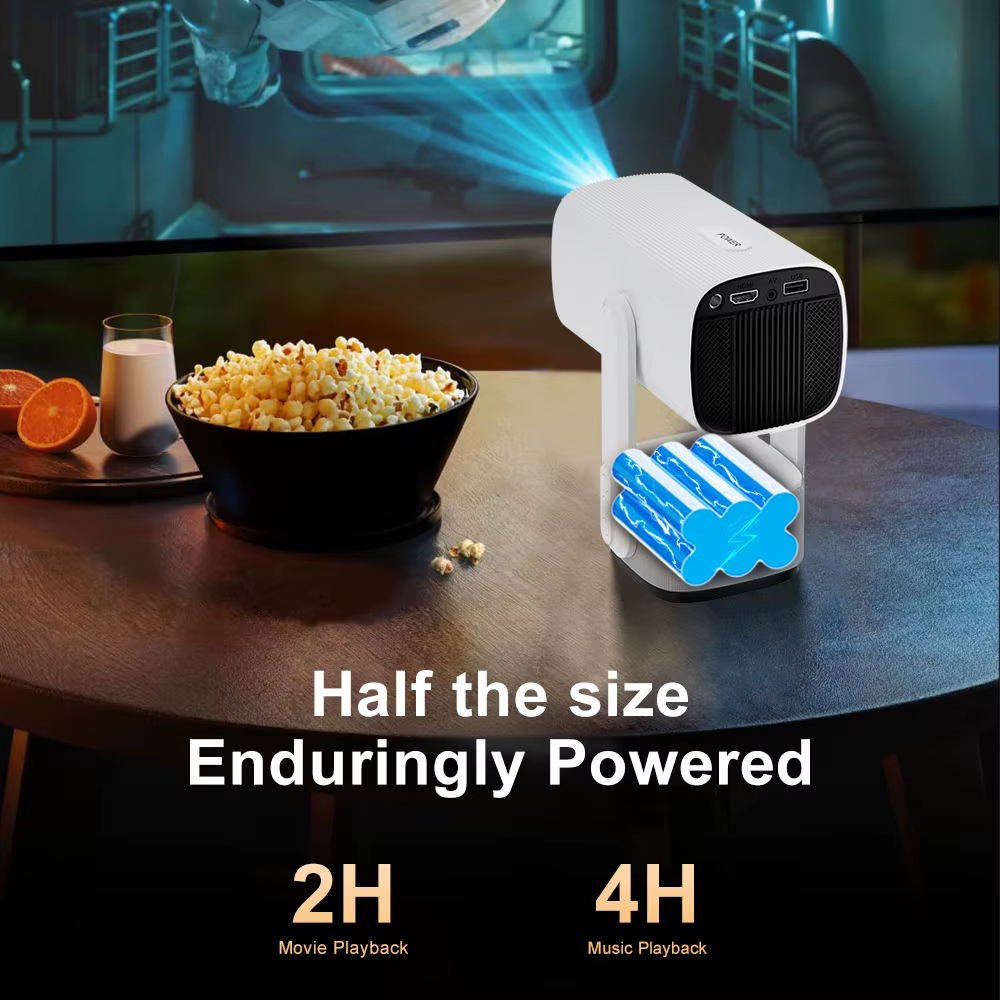 Outdoor K2 Smart Projector Android WIFI Mini Pocket Rechargeable Projector With Battery Full HD 1080P 4K Support Home Theater — image 4