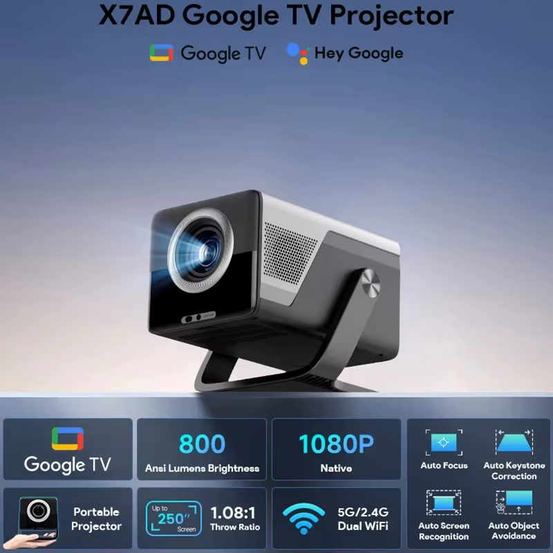 Tripsky X7AD LCD High Lumens 1080P Android Projector Home Theater Video 4k Proyector Portable Smart Google TV Mini Projector — image 2