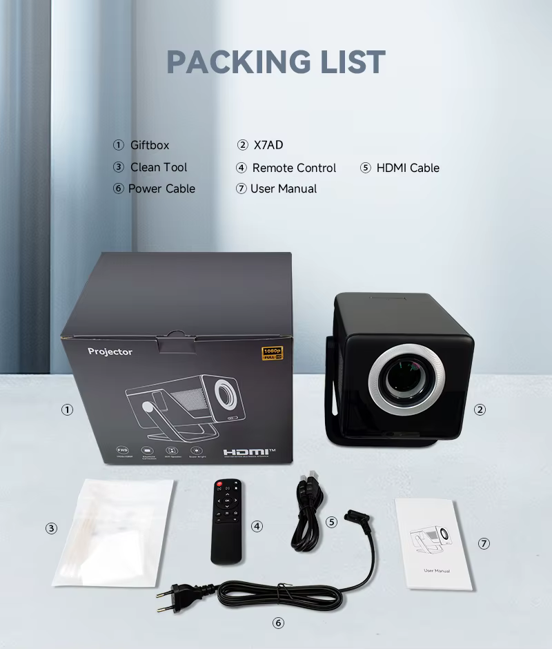Tripsky X7AD LCD High Lumens 1080P Android Projector Home Theater Video 4k Proyector Portable Smart Google TV Mini Projector — image 6