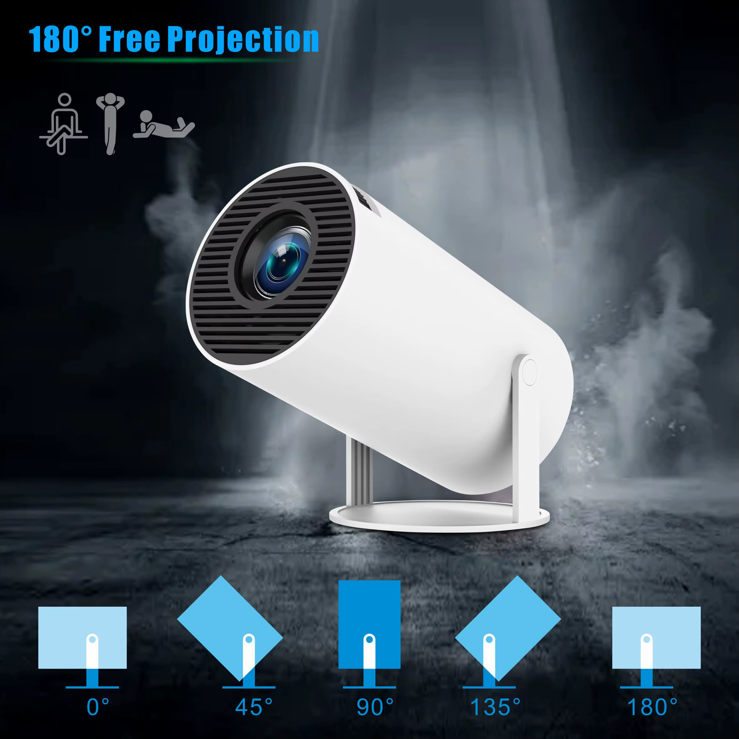 Tripsky Hot Sell Projector HY300 Pro Smart Android 11.0 Portable HD MIni Auto Correction Home Theater Projecteur — image 5
