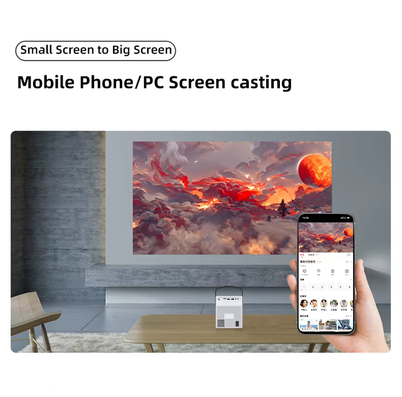Tripsky T2pro Smart Android Projector WIFI Wireless Home Theater LED LCD Projector Mobile Cinema Video Projector — image 4