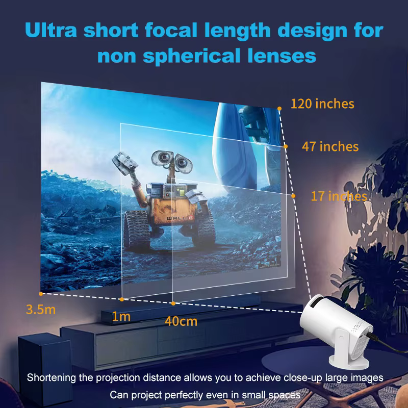 Tripsky 5G WiFi Bluetooth Projector with Wireless Mirroring Screen Mini Projector Home Theater Movie Phone Projector — image 3