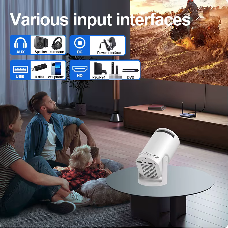 Tripsky 5G WiFi Bluetooth Projector with Wireless Mirroring Screen Mini Projector Home Theater Movie Phone Projector — image 4