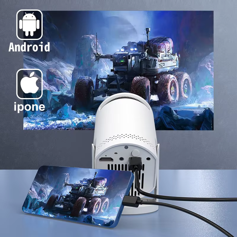 Tripsky 5G WiFi Bluetooth Projector with Wireless Mirroring Screen Mini Projector Home Theater Movie Phone Projector — image 6
