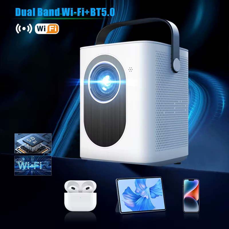 Tripsky Smart Android Projector Portable Home Theater Projector LCD Screen 1080P Android Projector — image 3