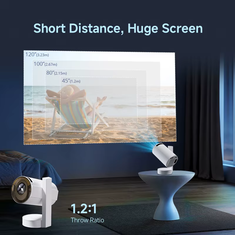 Tripsky 4K Mini Projector Portable Android 13 Video Projector Proyector 4k Wifi Mirror Screen Mini Portable Projector 4K — image 3