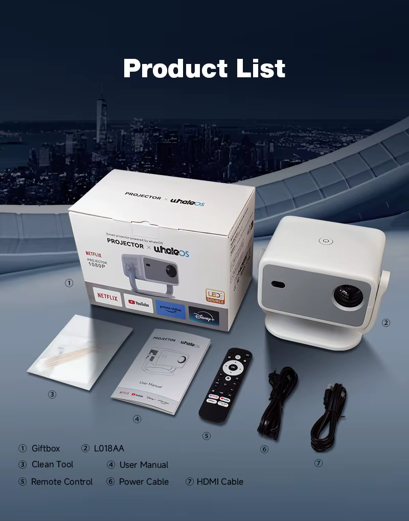 Tripsky Netflix Officially Android 13 Projector Voice Remote Control Native 1080P Home Theater 4K Smart Projector — image 5
