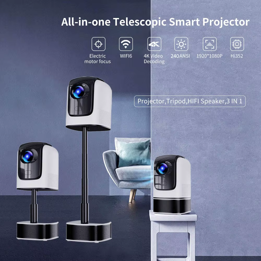 TS-1 Android 11 Wifi Projector Home Theater Cinema Projector Portable 240 ANSI Full HD Projector Camping Proyector — image 2